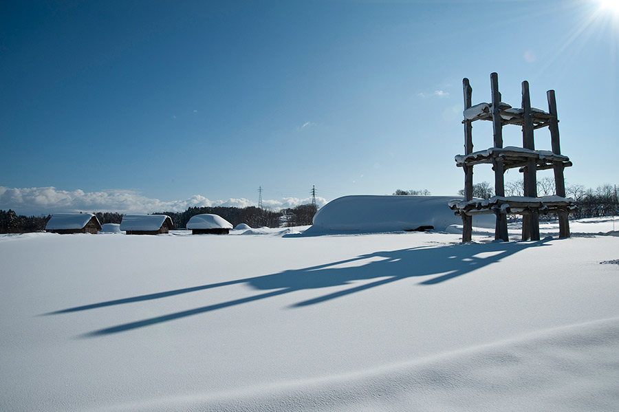 冬の三内丸山遺跡の写真